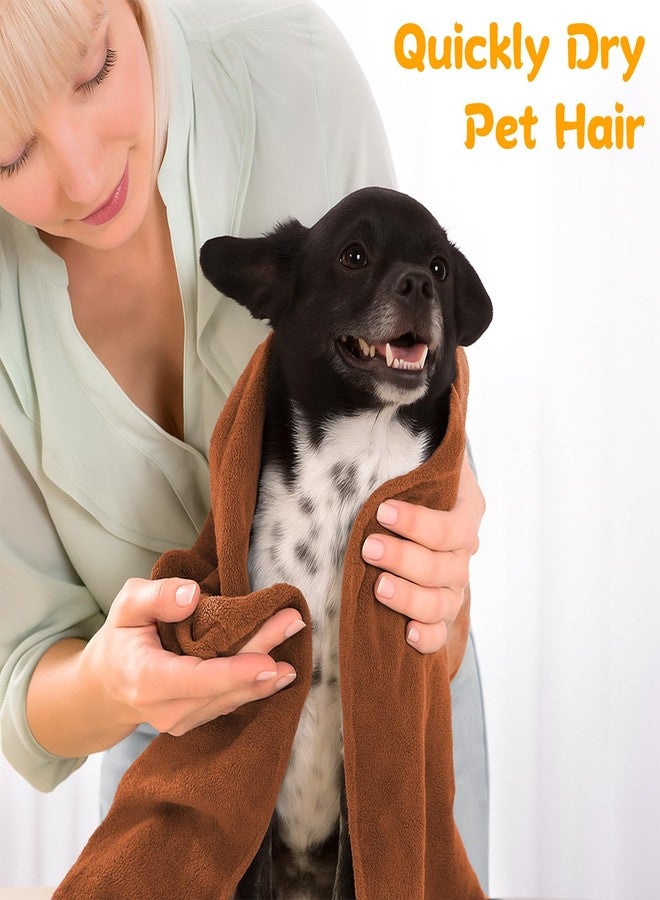 Opvixi Dog Towels for Drying Dogs Large, Absorbent Microfiber Dogs Bath Towel, 40 x 24 Inch Soft Pet Grooming Towel, Dog Shower & Bath Supplies(Brown) - Image 5